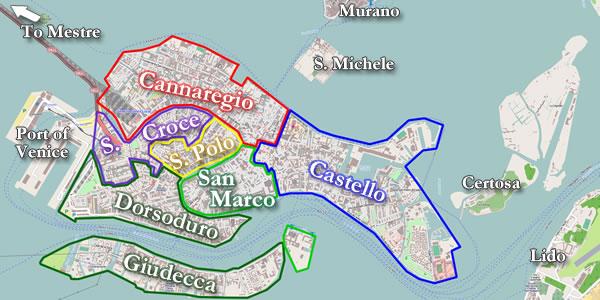 Karte von Venedig