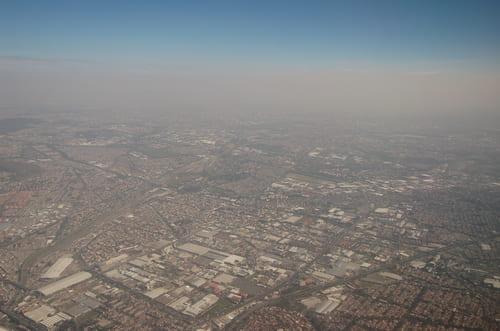 Verschmutzung Mexiko Flugzeug